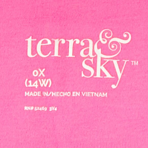 Terra & Sky Women's Blush Pink Capri Ladder Legging Plus Size 0X (14W) NWT - Picture 5 of 11